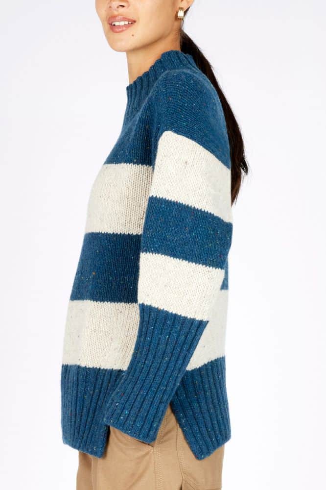 IrelandsEye Arna Stripe Funnel Neck - La Vie en Rose Damesmode