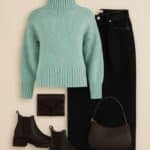 IrelandsEye The Paige Polo Neck Ocean Mist - La Vie en Rose Damesmode