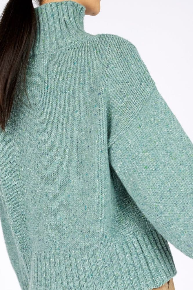 IrelandsEye The Paige Polo Neck Ocean Mist - La Vie en Rose Damesmode