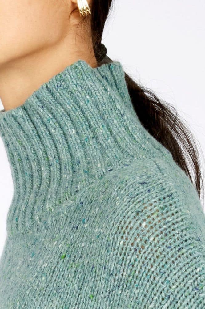 IrelandsEye The Paige Polo Neck Ocean Mist - La Vie en Rose Damesmode