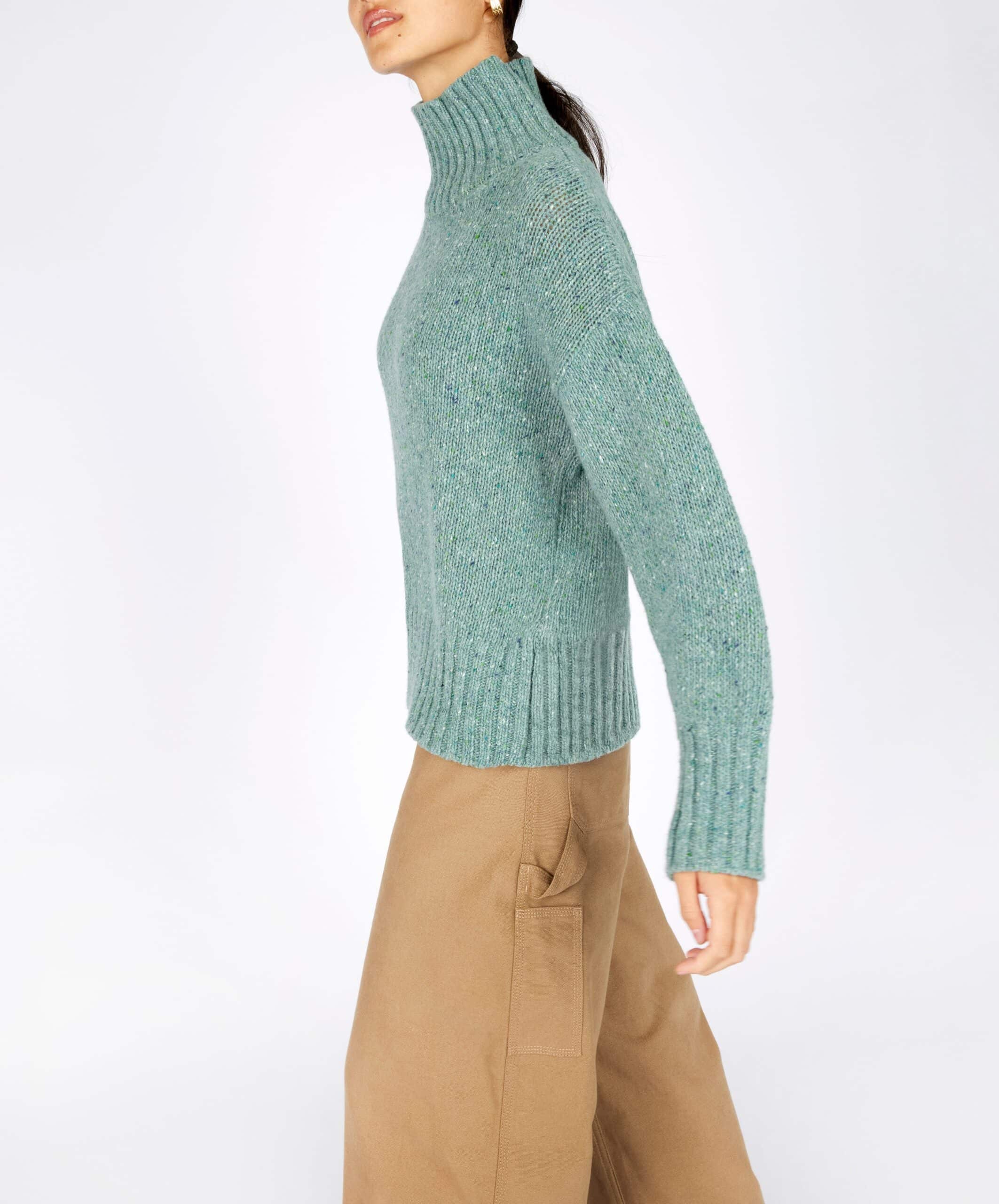 IrelandsEye The Paige Polo Neck Ocean Mist - La Vie en Rose Damesmode