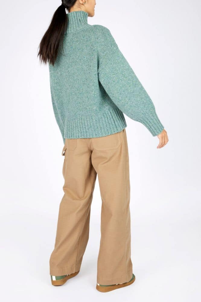 IrelandsEye The Paige Polo Neck Ocean Mist - La Vie en Rose Damesmode