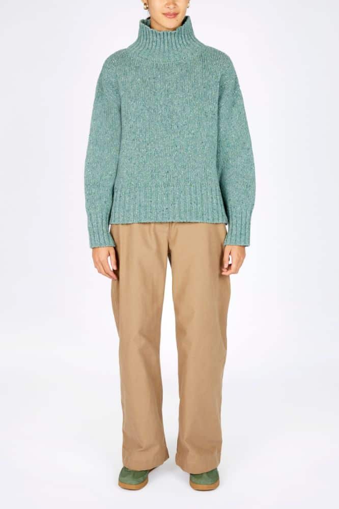 IrelandsEye The Paige Polo Neck Ocean Mist - La Vie en Rose Damesmode