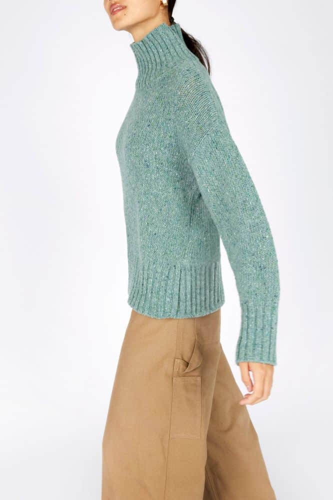 IrelandsEye The Paige Polo Neck Ocean Mist - La Vie en Rose Damesmode