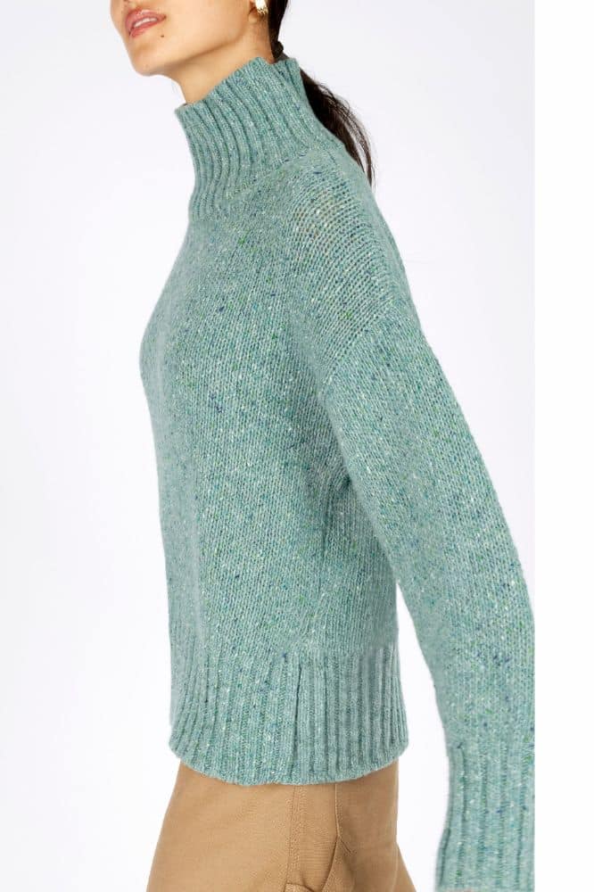 IrelandsEye The Paige Polo Neck Ocean Mist - La Vie en Rose Damesmode