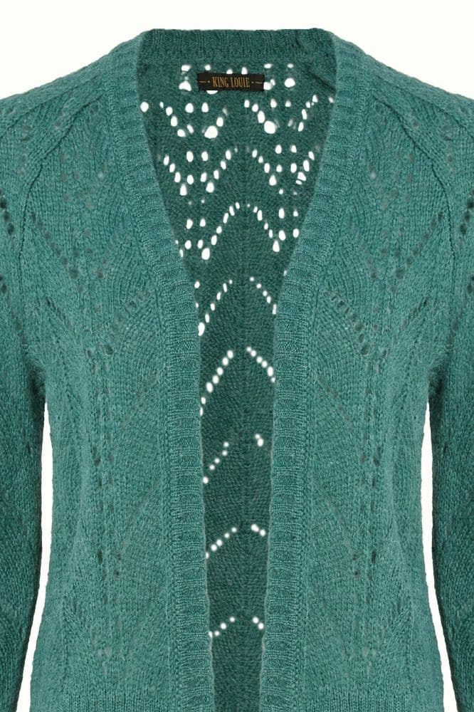 King Louie Blanca Cardi Orcia Smoke Green - La Vie en Rose Damesmode