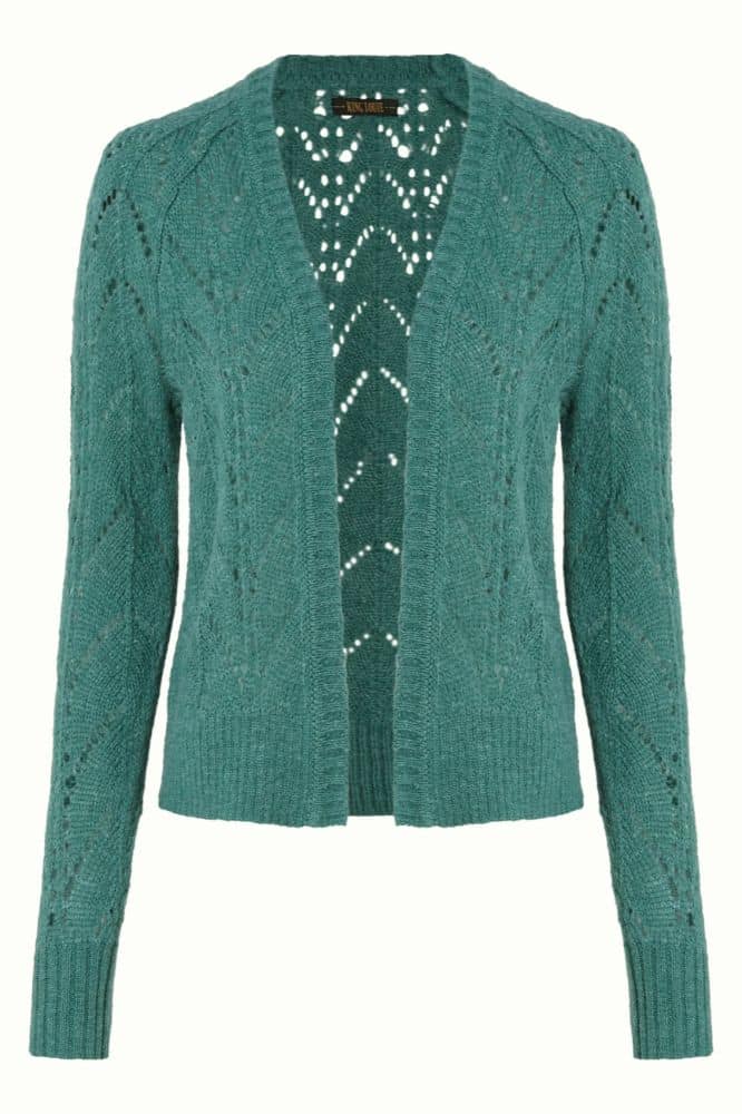 King Louie Blanca Cardi Orcia Smoke Green - La Vie en Rose Damesmode