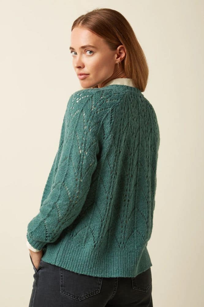 King Louie Blanca Cardi Orcia Smoke Green - La Vie en Rose Damesmode