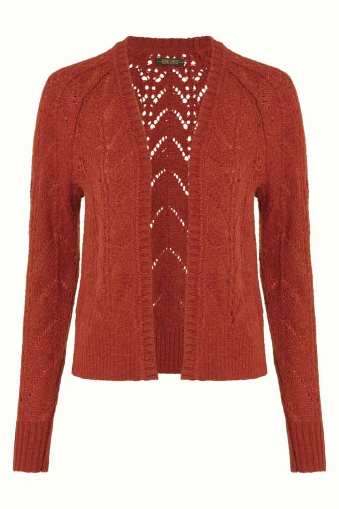 King Louie Blanca Cardi Orcia Spicy Brown - La Vie en Rose Damesmode
