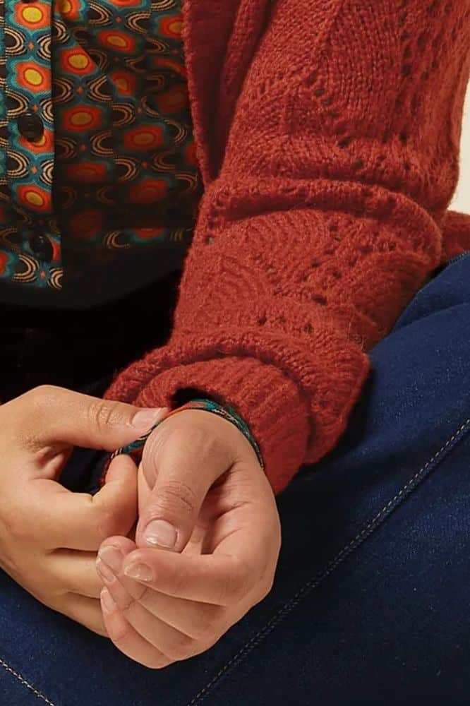 King Louie Blanca Cardi Orcia Spicy Brown - La Vie en Rose Damesmode