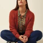 King Louie Blanca Cardi Orcia Spicy Brown - La Vie en Rose Damesmode