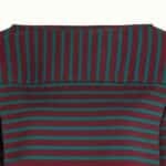 King Louie Boatneck Yoke Top Britney Stripe Porto Red - La Vie en Rose Damesmode