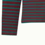 King Louie Boatneck Yoke Top Britney Stripe Porto Red - La Vie en Rose Damesmode