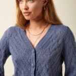 King Louie Cardi V Farfalle Shadow Blue - La Vie en Rose Damesmode