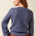 King Louie Cardi V Farfalle Shadow Blue - La Vie en Rose Damesmode