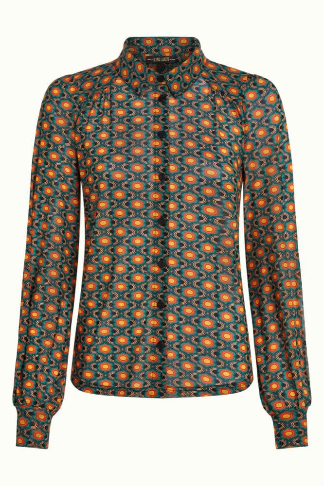 King Louie Carina Blouse Duper Mesh Multi Color - La Vie en Rose Damesmode