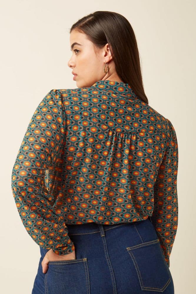 King Louie Carina Blouse Duper Mesh Multi Color - La Vie en Rose Damesmode