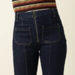 King Louie Chris Zip Pants Walker Denim GOTS Indigo Blue - La Vie en Rose Damesmode
