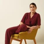 King Louie Doris Jumpsuit Woven Crepe Cabernet Red - La Vie en Rose Damesmode