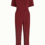 King Louie Doris Jumpsuit Woven Crepe Cabernet Red - La Vie en Rose Damesmode