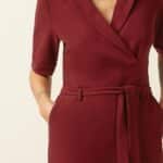 King Louie Doris Jumpsuit Woven Crepe Cabernet Red - La Vie en Rose Damesmode