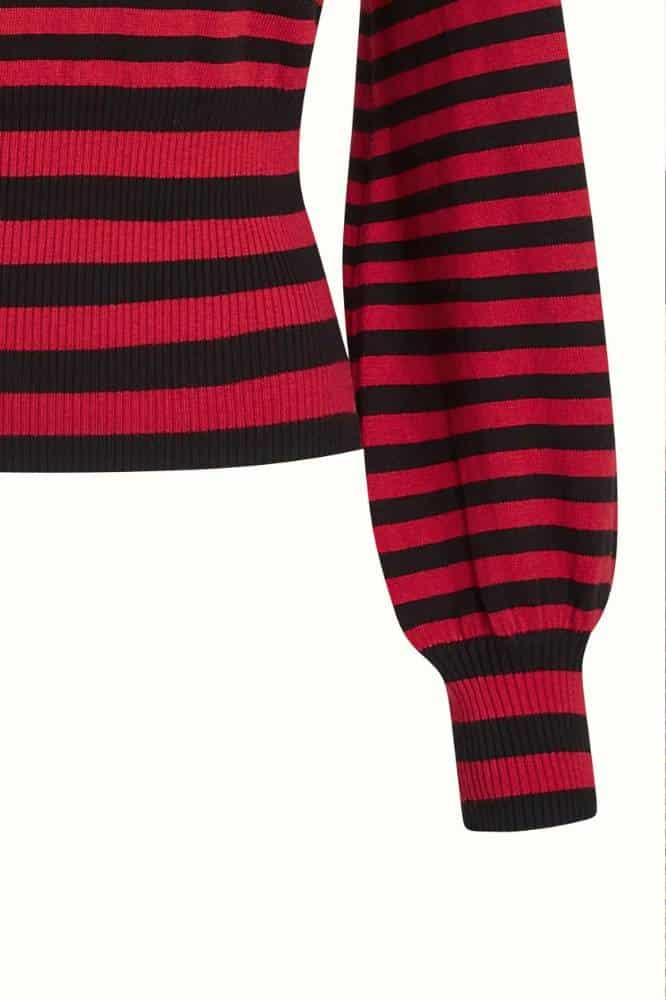 King Louie Flavia Top Berry Chili Red - La Vie en Rose Damesmode