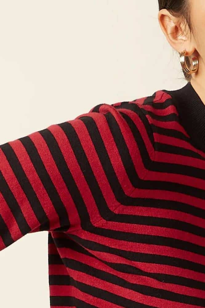 King Louie Flavia Top Berry Chili Red - La Vie en Rose Damesmode