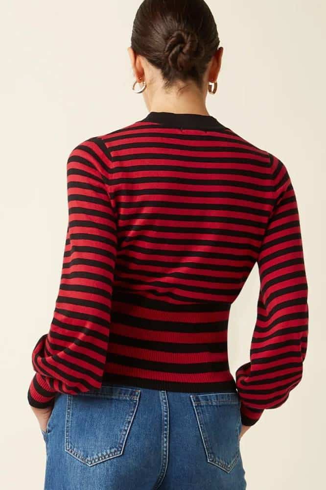 King Louie Flavia Top Berry Chili Red - La Vie en Rose Damesmode