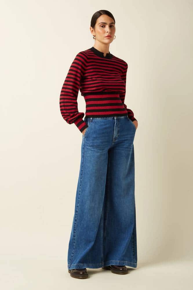 King Louie Flavia Top Berry Chili Red - La Vie en Rose Damesmode