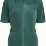 King Louie Garbo Zip Jumpsuit Corduroy Matcha Green - La Vie en Rose Damesmode