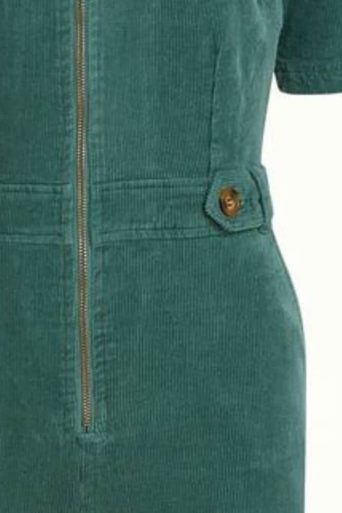 King Louie Garbo Zip Jumpsuit Corduroy Matcha Green - La Vie en Rose Damesmode