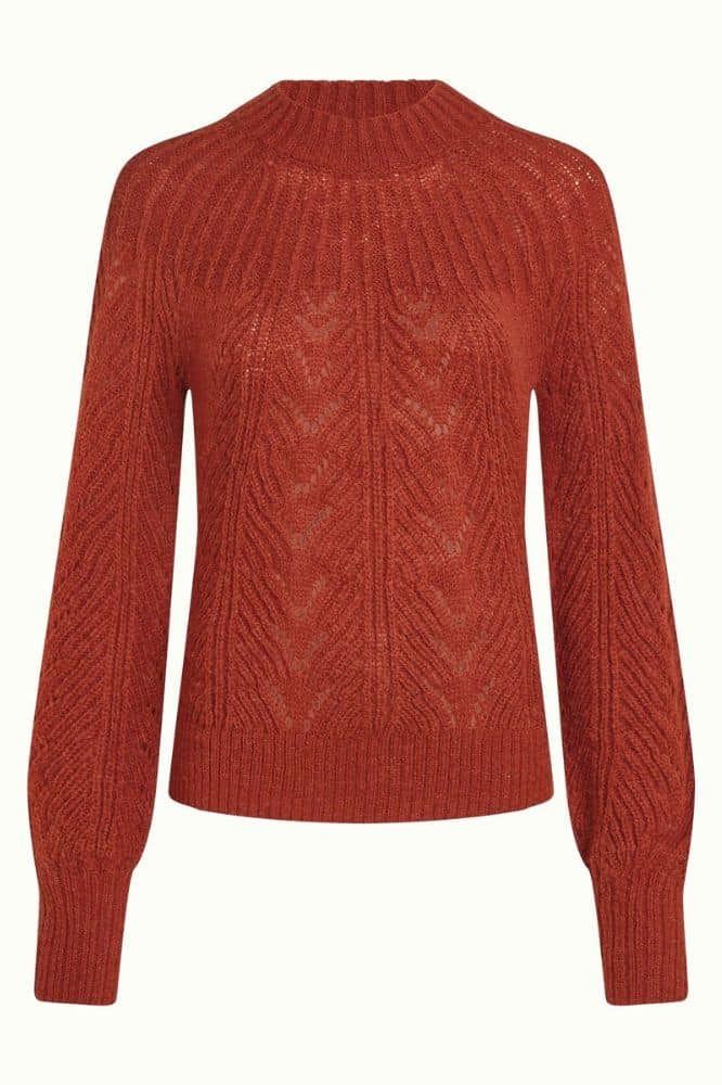 King Louie Joanie Raglan Top Orcia Spicy Brown - La Vie en Rose Damesmode