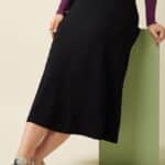 King Louie Juno Midi Skirt Milano Crepe Black - La Vie en Rose Damesmode