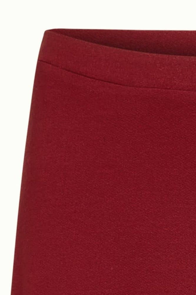 King Louie Juno Midi Skirt Milano Crepe Cabernet Red - La Vie en Rose Damesmode