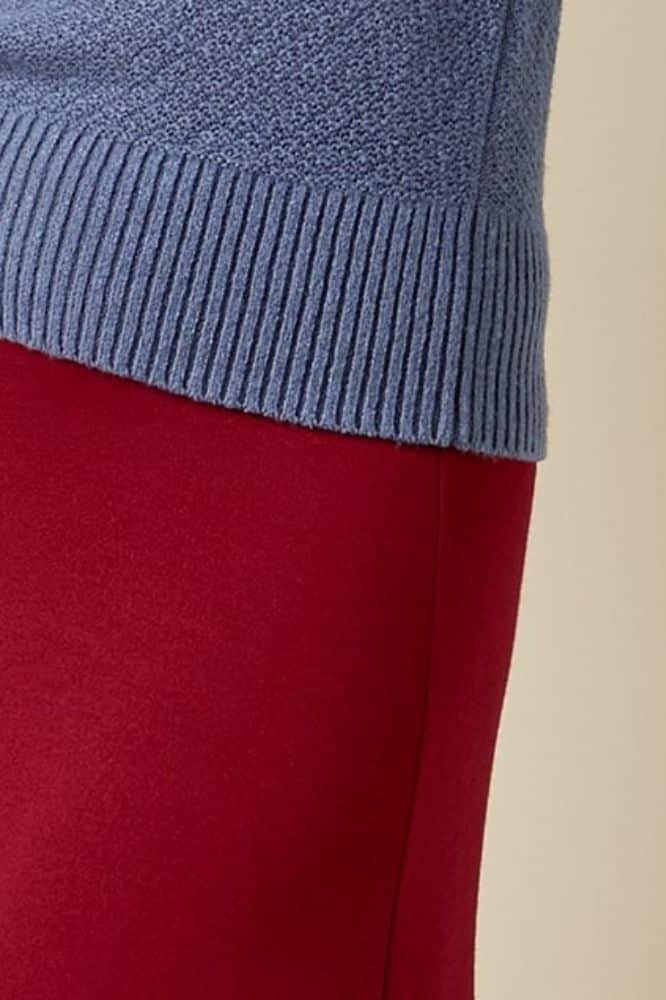 King Louie Juno Midi Skirt Milano Crepe Cabernet Red - La Vie en Rose Damesmode
