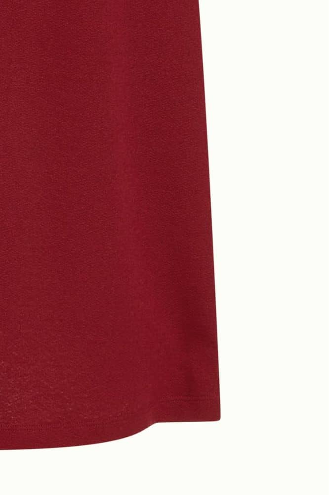 King Louie Juno Midi Skirt Milano Crepe Cabernet Red - La Vie en Rose Damesmode