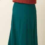 King Louie Juno Midi Skirt Milano Crepe Spruced Green - La Vie en Rose Damesmode