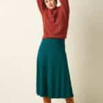 King Louie Juno Midi Skirt Milano Crepe Spruced Green - La Vie en Rose Damesmode