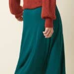 King Louie Juno Midi Skirt Milano Crepe Spruced Green - La Vie en Rose Damesmode