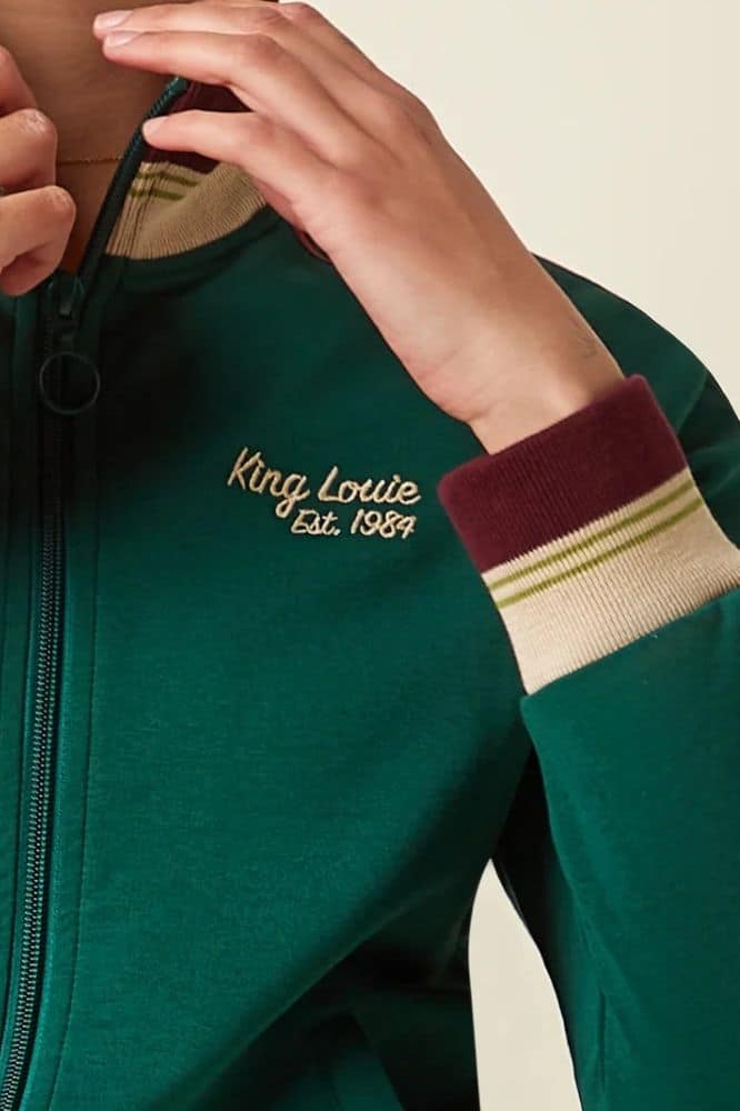 King Louie Lila Coljack Daytona Sweat Botanical Green - La Vie en Rose Damesmode