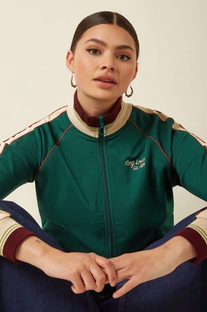 King Louie Lila Coljack Daytona Sweat Botanical Green - La Vie en Rose Damesmode