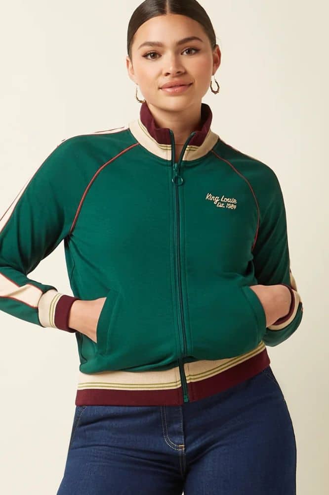 King Louie Lila Coljack Daytona Sweat Botanical Green - La Vie en Rose Damesmode