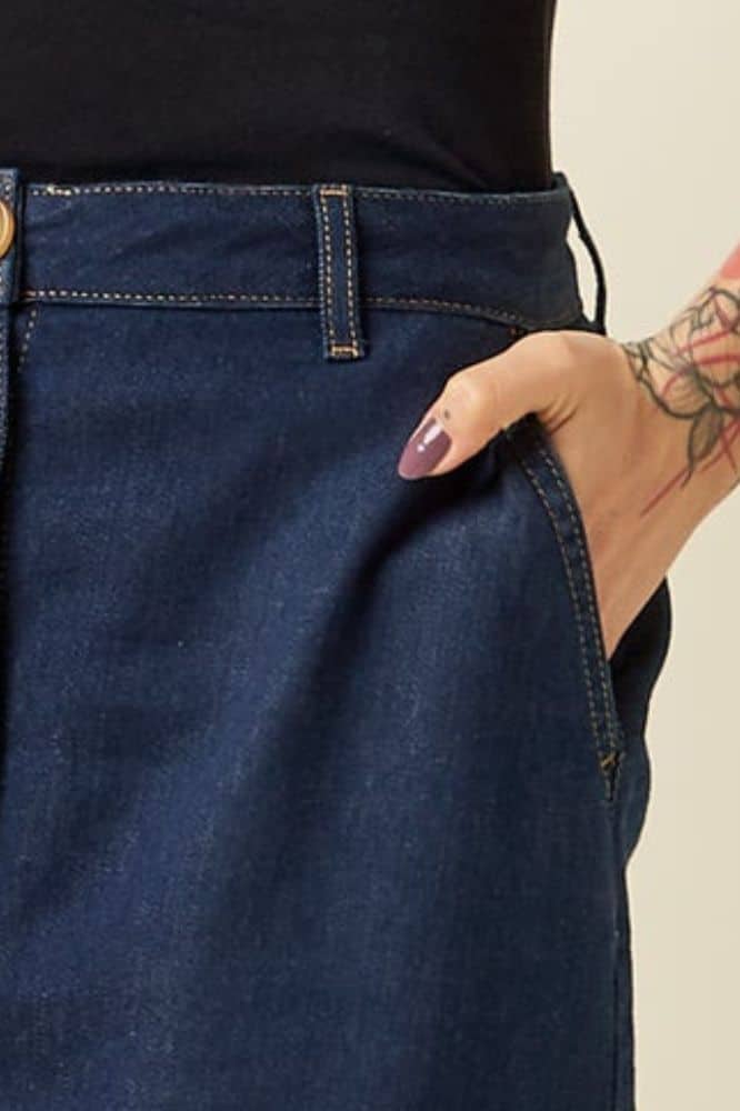 King Louie Marie Skirt Onyx Denim - La Vie en Rose Damesmode (1)