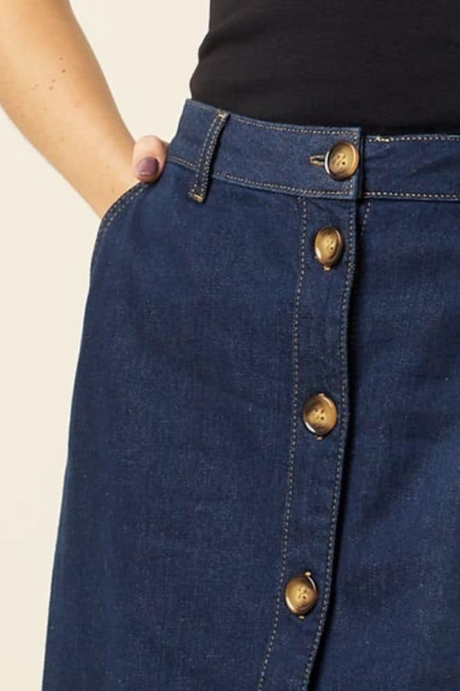 King Louie Marie Skirt Onyx Denim - La Vie en Rose Damesmode (1)