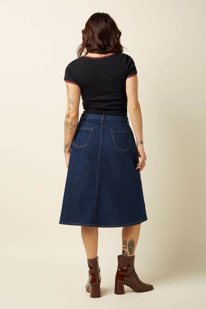 King Louie Marie Skirt Onyx Denim - La Vie en Rose Damesmode (1)
