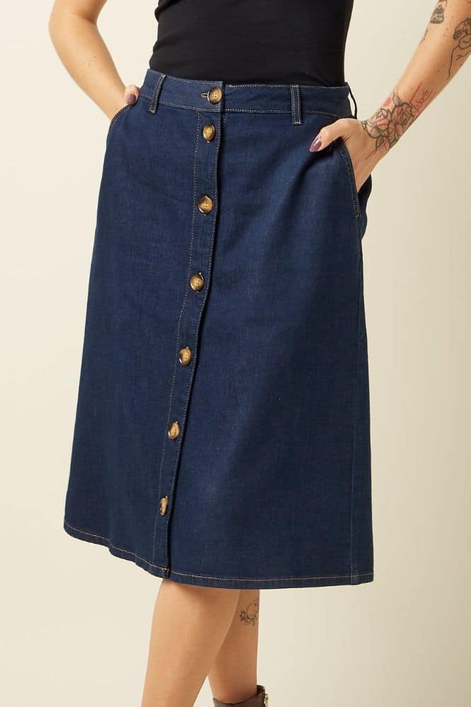 King Louie Marie Skirt Onyx Denim - La Vie en Rose Damesmode (1)