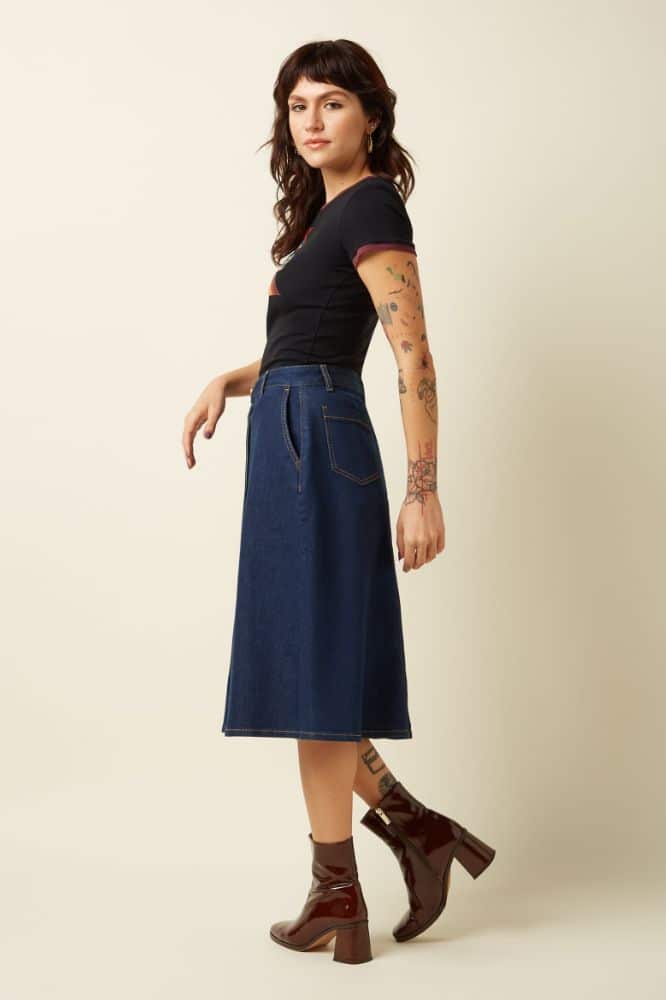 King Louie Marie Skirt Onyx Denim - La Vie en Rose Damesmode (1)