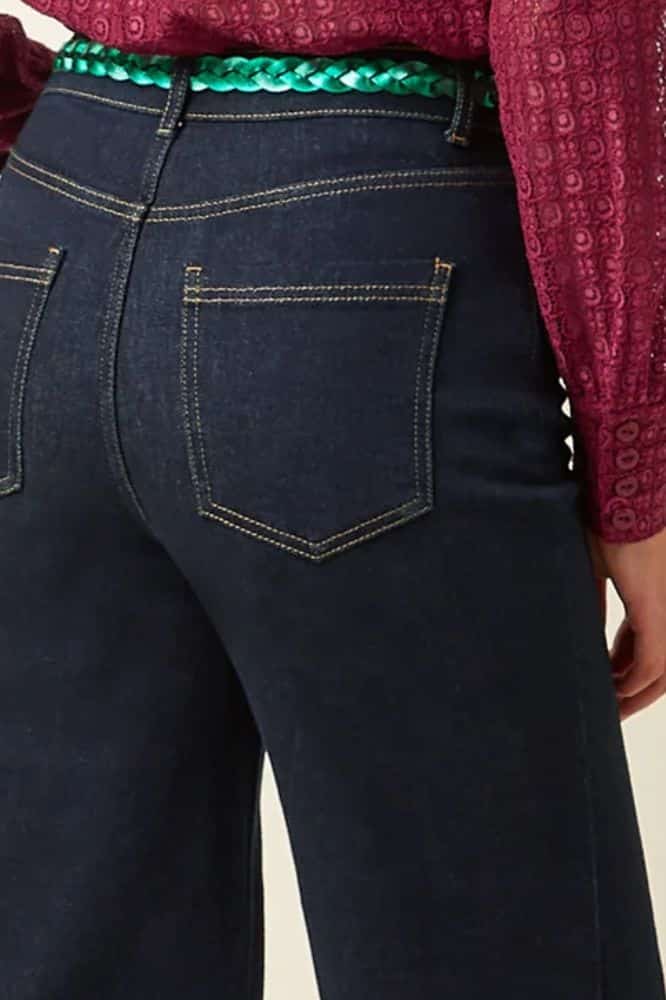 King Louie Paige Pants Walker Denim Indigo Blue GOTS- La Vie en Rose Damesmode