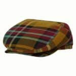 King Louie Peaky Cap Caroll Check Golden Brown - La Vie en Rose Damesmode