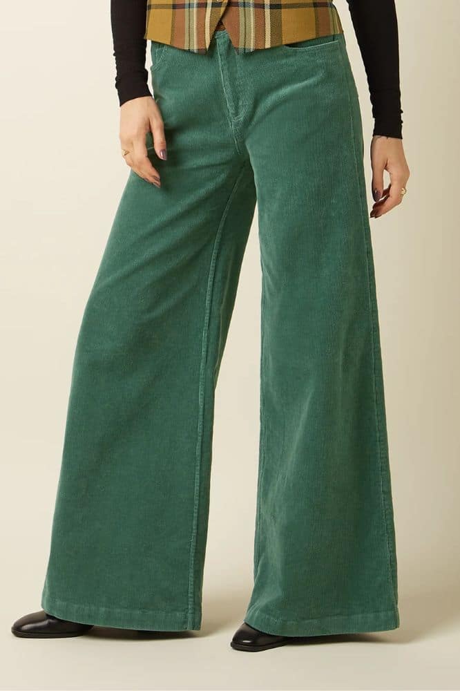 King Louie Peppa Pants Corduroy Matcha Green - La Vie en Rose Damesmode